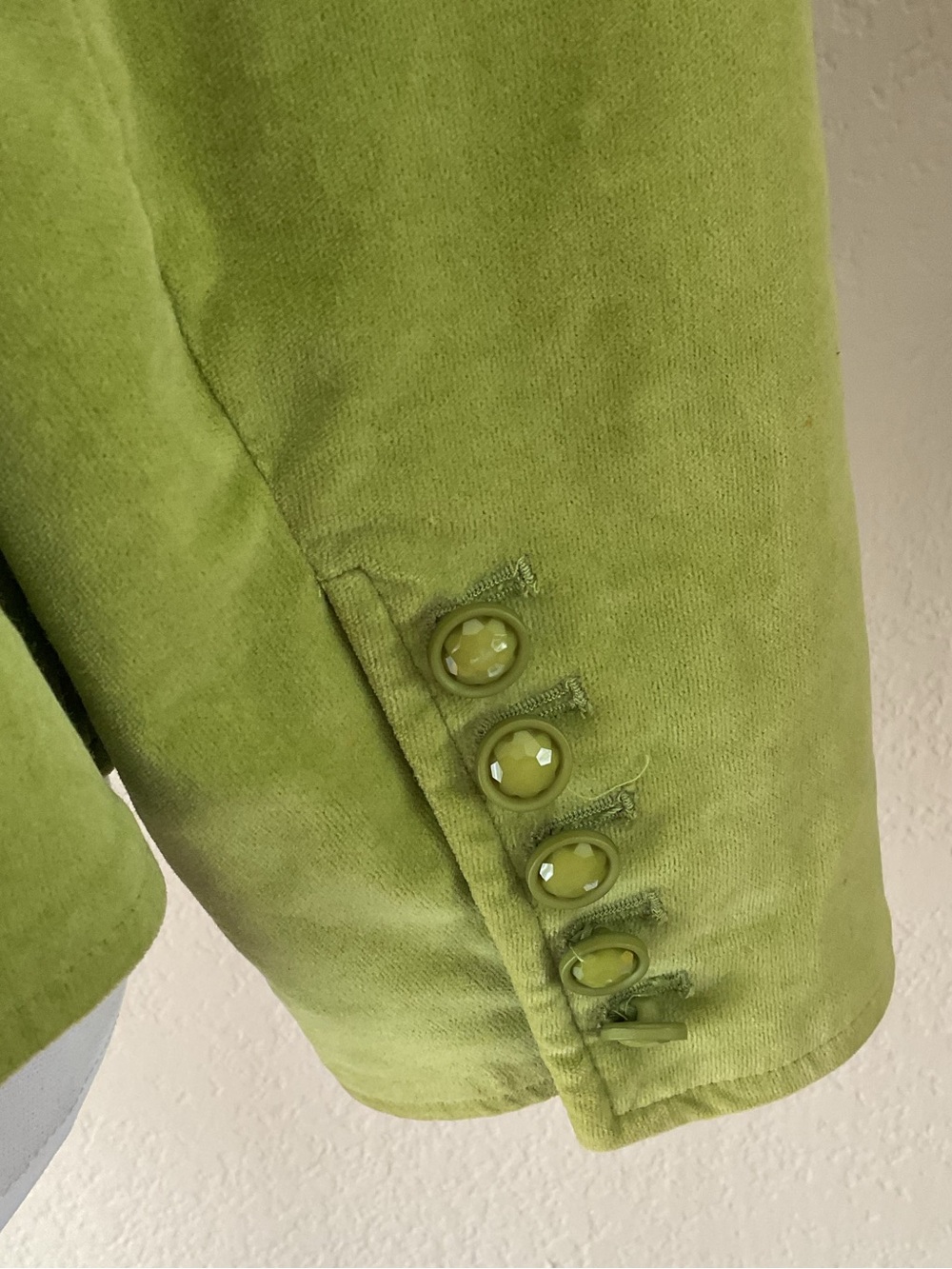 Caslon Nordstrom Lime Green Blazer Jacket 1X Plus Cotton Stretch Single Button - Picture 6 of 9